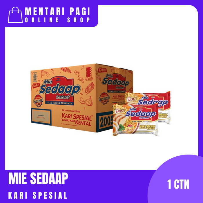

Sedaap Mie Instan Kari Kental Spesial 75 gr - 1 Dus (Isi 40 pcs)
