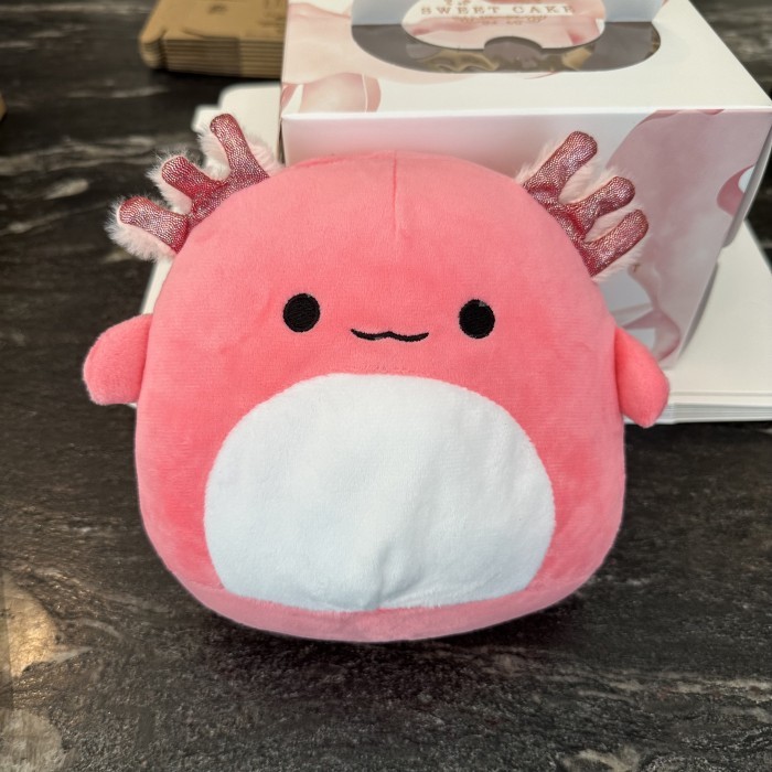axolotl boneka salamander 20cm - Biru Muda