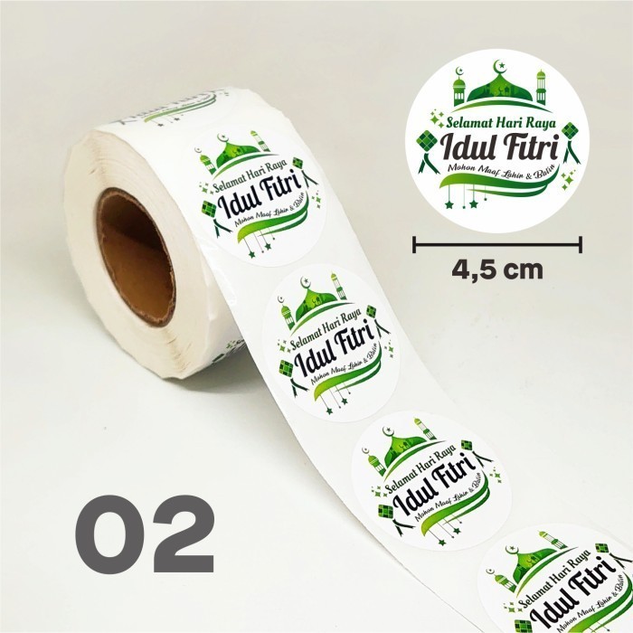 

Stiker Idul Fitri Label Toples Dus Selamat Lebaran 4,5 cm 500 pcs/roll - 02