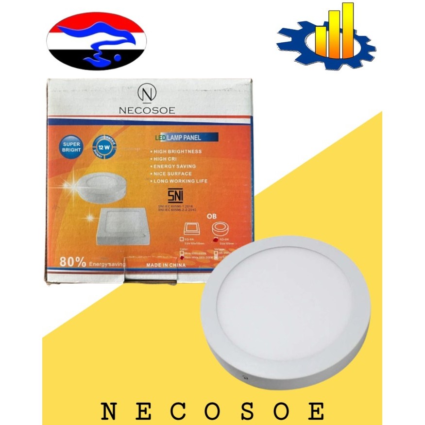 Lampu LED Downlight Outbow 12 Watt BULAT PUTIH WARM WHITE