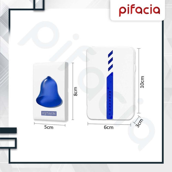 New Product PIFACIA Bel Rumah Listrik Wireless Waterproof 18 Bunyi Nyaring Outdoor Bel Toko Kantor -