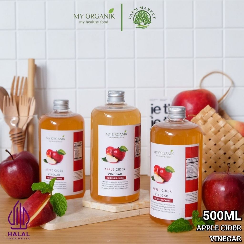 

My Organik Cuka Apel Organik With The Mother Apple Cider Vinegar 500ml