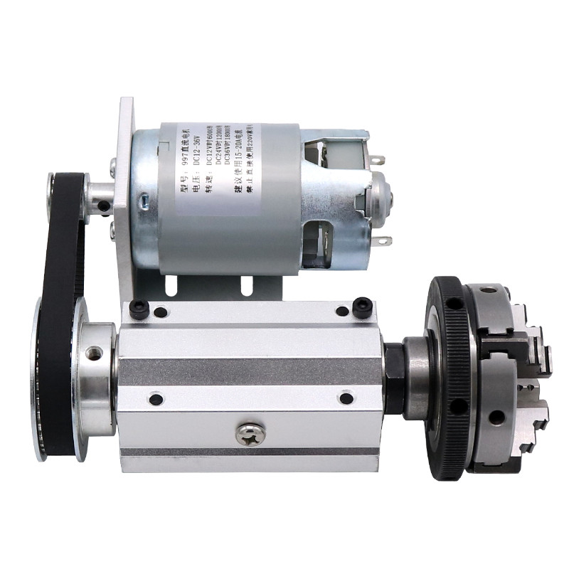 50 Four-jaw / 63 Three-jaw chuck spindle assembly  mini lathe woodworking beads machine spindle asse