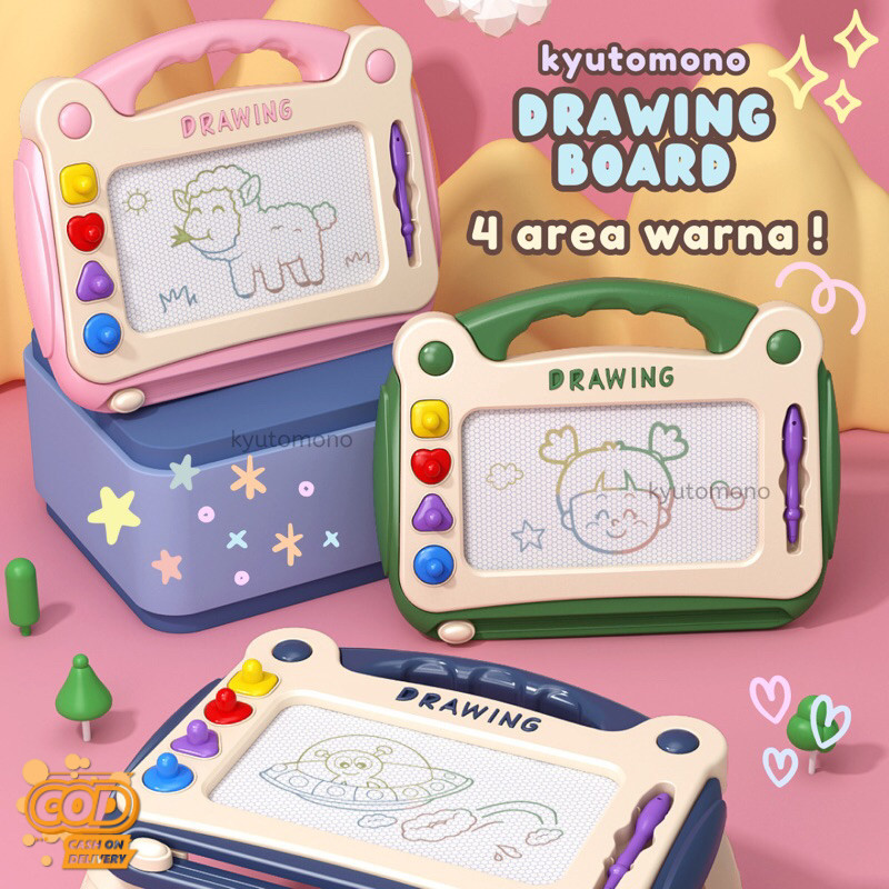 

Ready Stok // Papan Gambar Anak Papan Tulis Magnetik Warna Anak Balita // High Quality