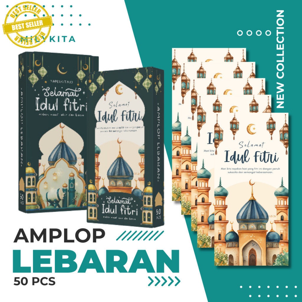 

Amplop Lebaran Idul Fitri Besar Premium Box isi 50pcs Angpao Motif 2025 Uang Tanpa Dilipat