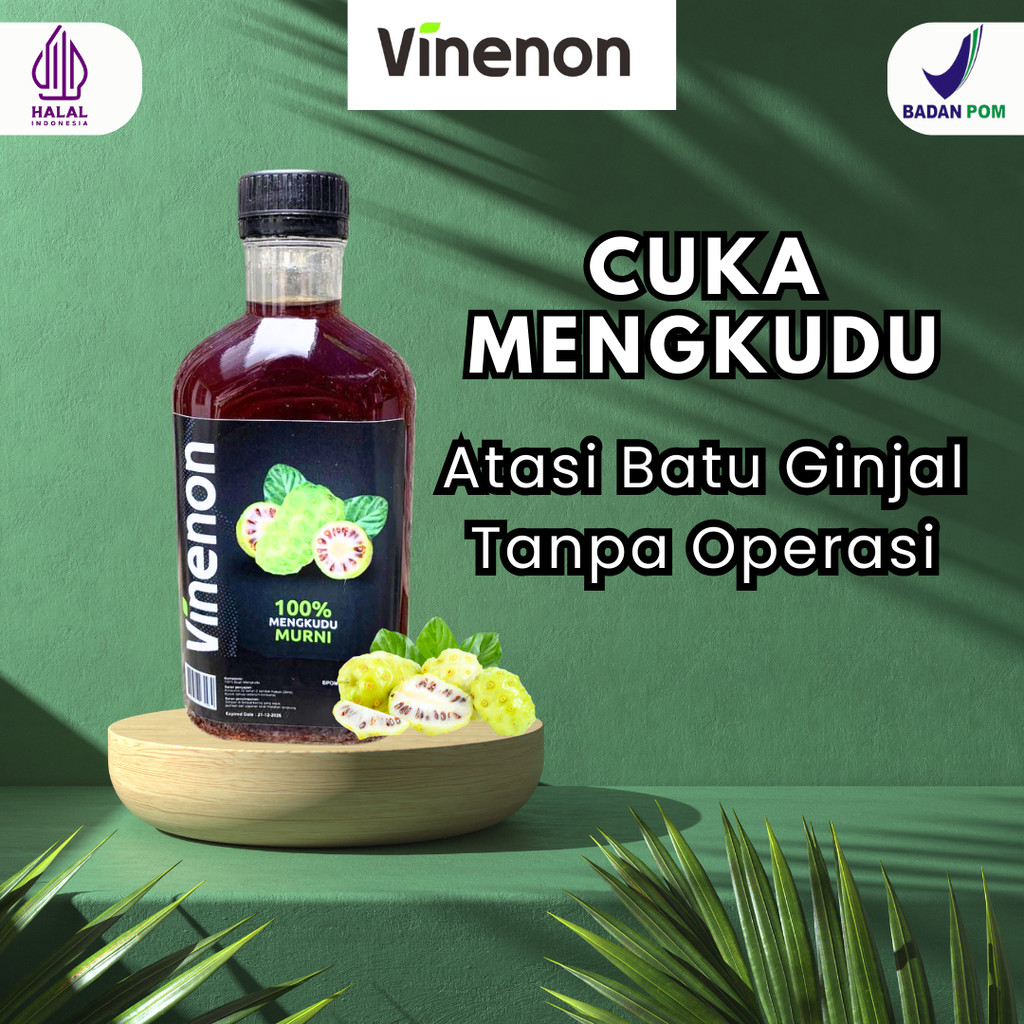 

VINENON - Cuka Mengkudu - Mengatasi Batu Ginjal - 100% Mengkudu Asli - Bisa COD - BPOM & HALAL
