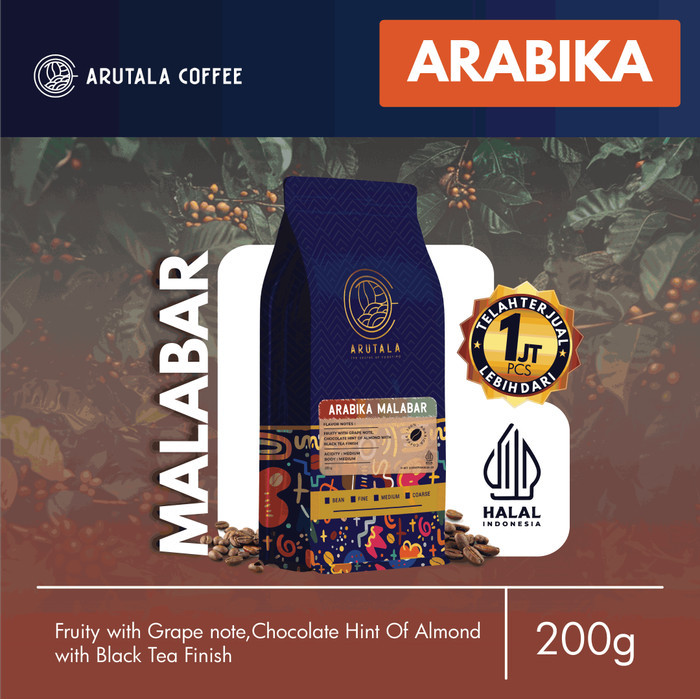 

[BIG SALE] ARUTALA Kopi Arabika Malabar 200 gram - Giling Kasar