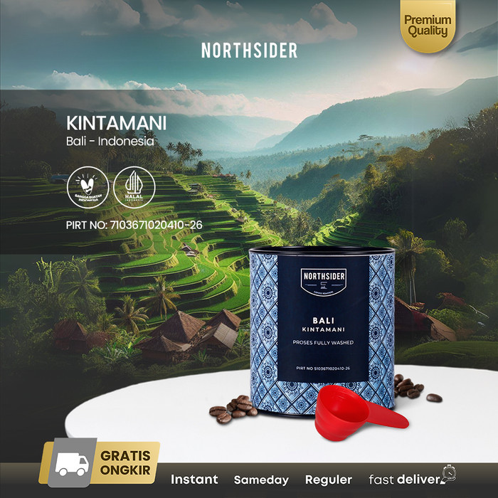 

[BIG SALE] Northsider Kopi Arabika Bali Kintamani fully-washed coffee - 100g, Biji Kopi