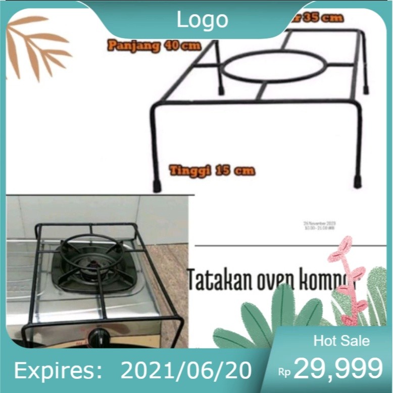 RFN STORE tatakan oven kompor/ tangkringan oven / alas oven kompor