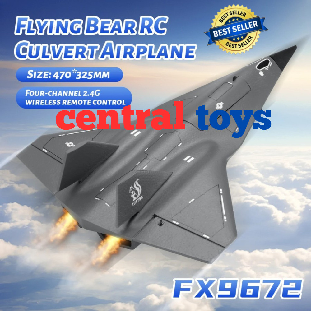 pesawat rc FX9672 6-axis gyro 6G 3D RTF rc plane stealth aircraft