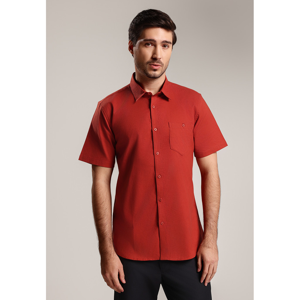 MOC - Kemeja Lengan Pendek Oxyge - Terracotta