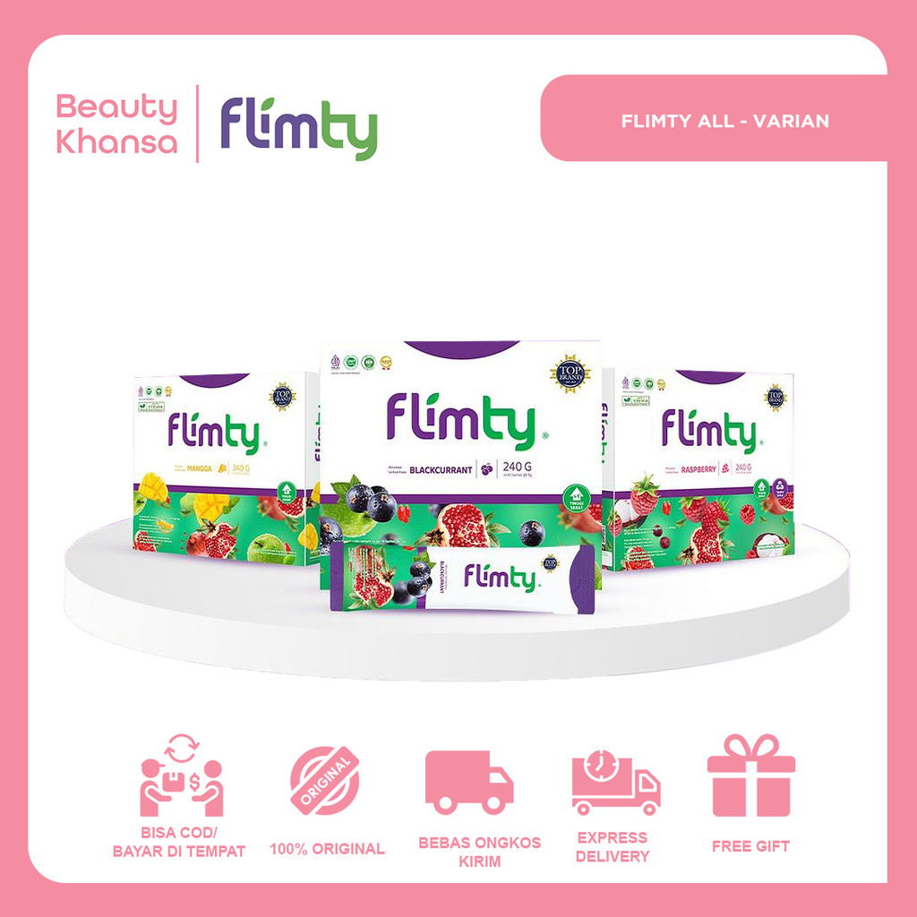 

Flimty Fiber - 1 Box isi 16 Sachet | Bundling 2 Box Paket Lebih Hemat! - Fit Slim and Healthy