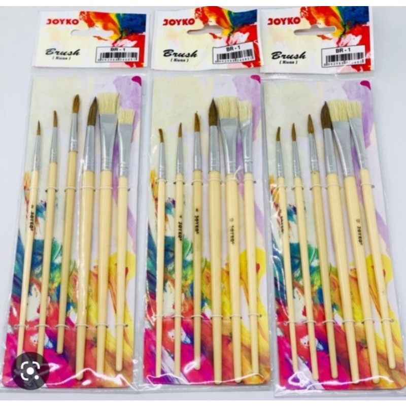 

(1set) kuas set lukis joyko isi 6 kuas / br1