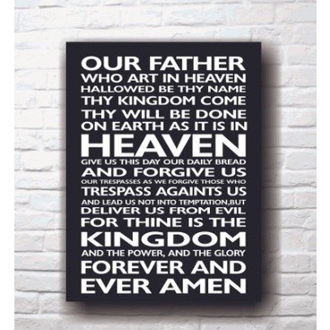 DOA BAPA KAMI BAHASA INGGRIS WALL DECOR MURAH - UK 20X30CM / VIRAL