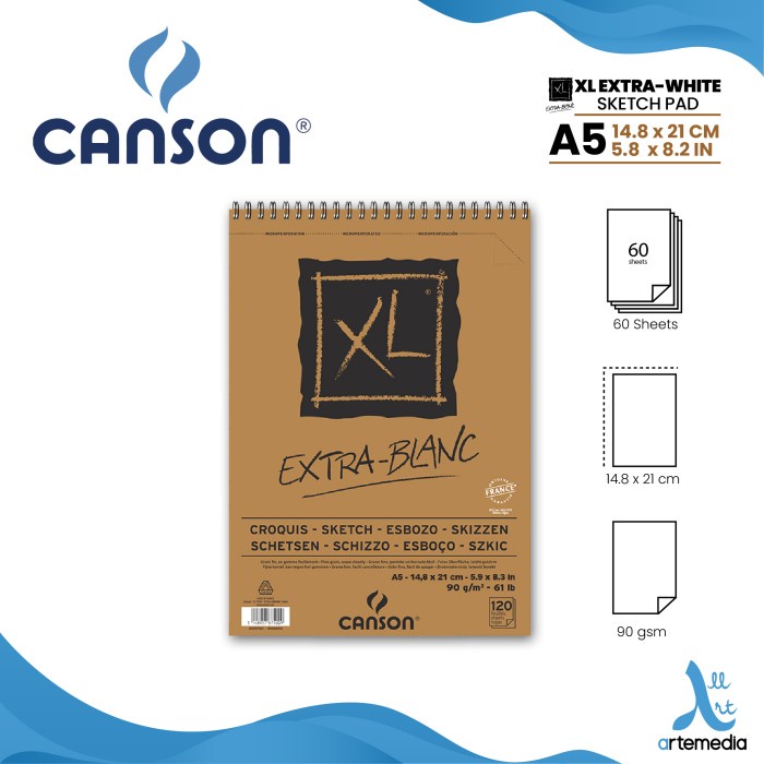 

Canson A3 XL Sketch Extra White Pad