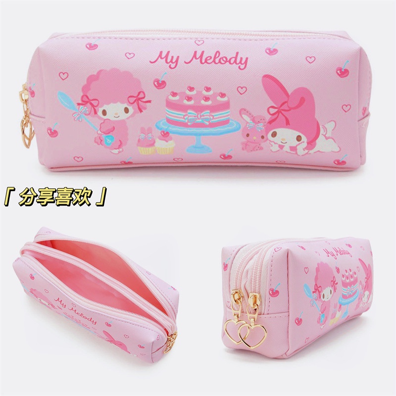 

TEMPAT PENSIL 2 SEKAT MOTIF KARTUN SANRIO PREMIUM CINAMOROLL MELODY KUROMI LUCU