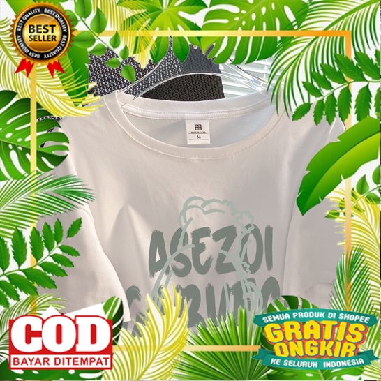 KOREAN STYLE OOTD TRENDY TERBARU /SEZO. t shirt green line bear baju atasan wanita oversize korean o