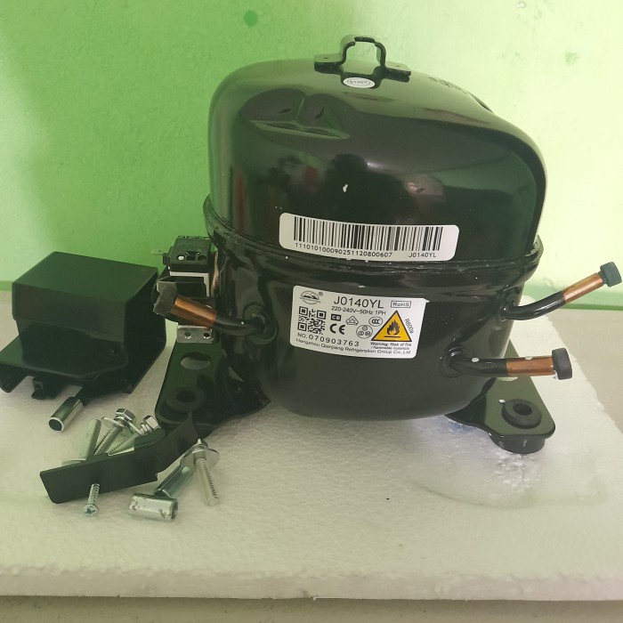 Kompresor kulkas 2 pintu Original Midea J0140YL 1/6 HP R600a 220-240v Gf27