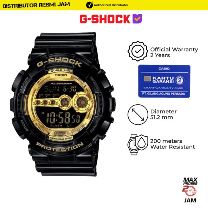 GShock GD-100GB-1DR GD-100 GD100GB GD100 Garansi Resmi 2 Tahun
