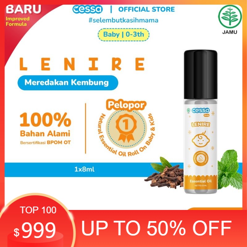 luritavia.id | Cessa Baby Lenire | ESSENTIAL OIL Menenangkan Bayi Rewel Sakit Perut Kembung Mual Mun
