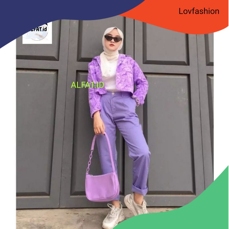 Celana panjang baggy PANTS lilac