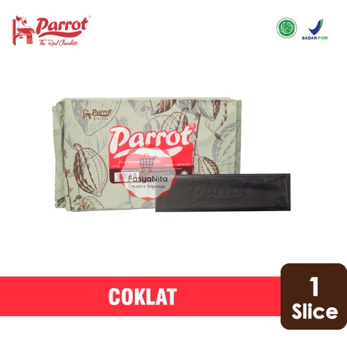 

Coklat Parrot Dark Compound / Chocolate Compound (1 Potong) - FasyAnita Mart Denpasar