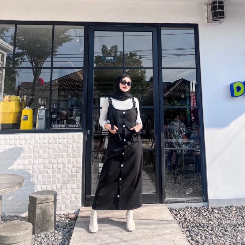 INARA OVERALL CARGO / BAJU OVERALL DRESS HIJAB / OVERALL ROK