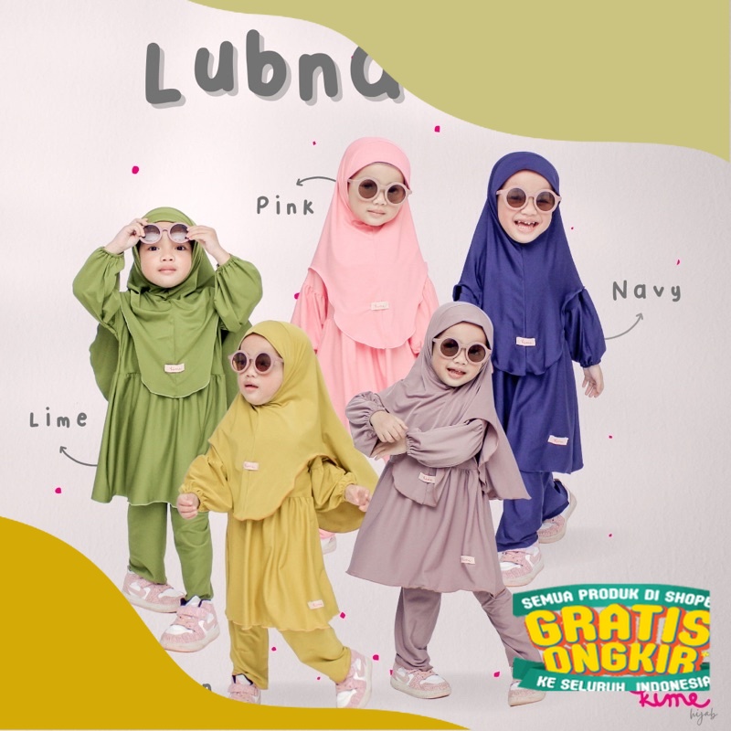 KIMEHIJAB Gamis Anak murah Oneset Lubna/ Bigsize jumbo