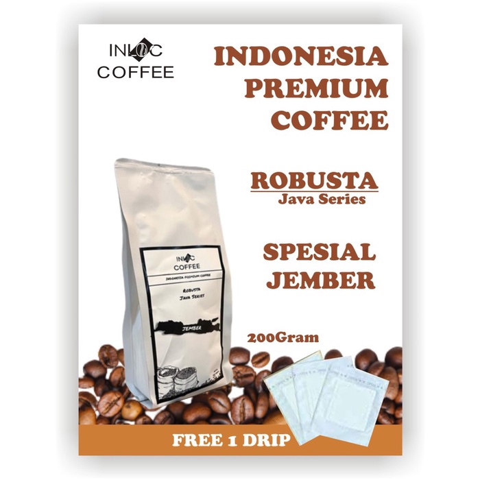 

Kopi Robusta Premium Java Series Jember 200Gr FREE DRIP 1 Pcs