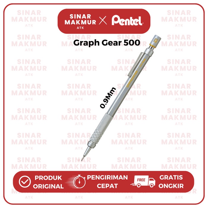 

Pensil mekanik/Mechanical Pencil Graphgear 500 Pentel Pcs - 0.3 mm