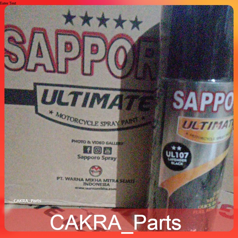 

SAPORO CAT SEMPROT SAPPORO ULTIMATE 400ML UL0107 LAVENDER BLACK HITAM CAT AEROSOL