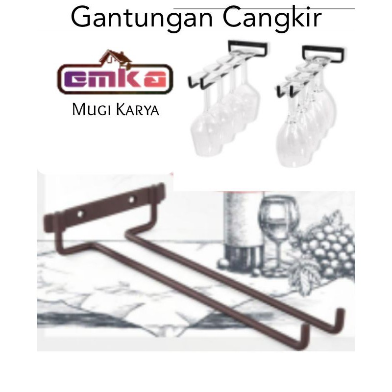 Dekorasi aistetik Rak Gantung Cangkir Cafe Bestseller