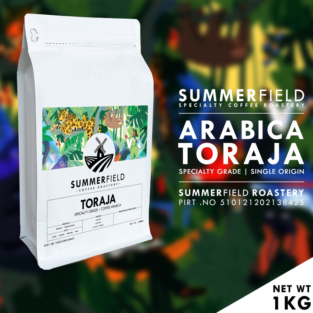 

Kopi Toraja Arabika 1KG (Biji/Bubuk) Summerfield Specialty Grade