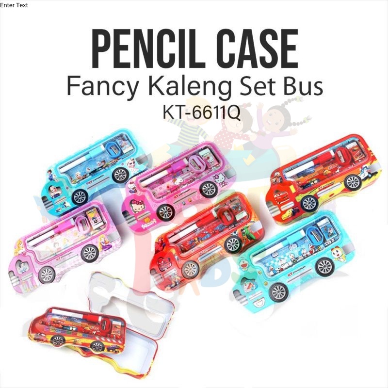 

Tempat Kotak Pensil Kaleng Set Wipe Clean Alat Tulis / Pencil Case Fancy