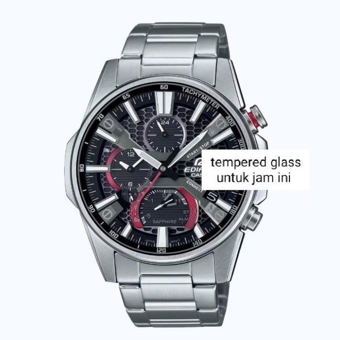 tempered glass for CASIO EDIFICE EQB-1200D-1A anti gores jam tangan TG pelindung layar screen protec