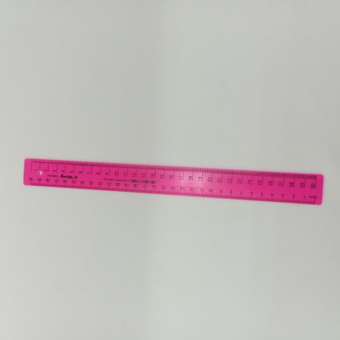 

Penggaris Flouresen Bahan Eco-PVC/Ruler Yalong Tahan Pecah 30 CM - pink