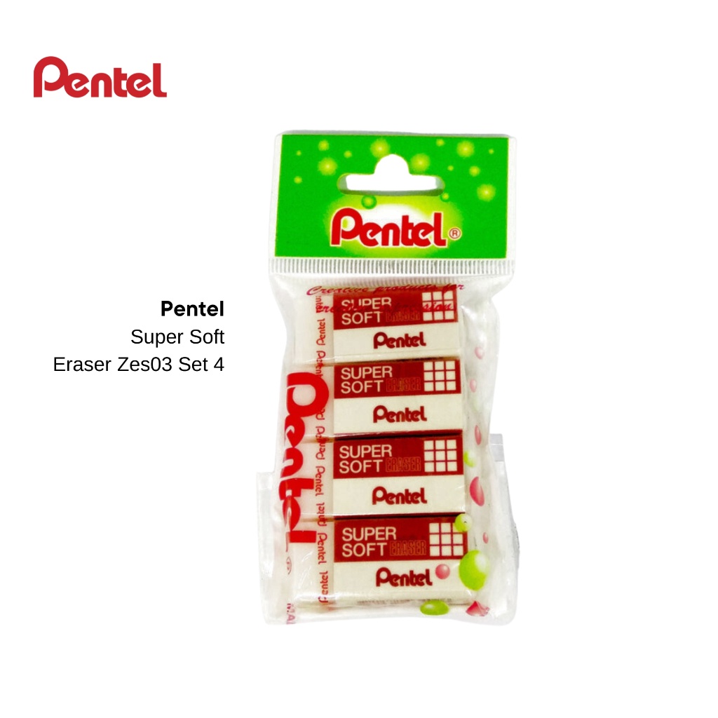 

Penghapus Set Pentel Super Soft ZESE-03 Stip Eraser Kecil Putih isi 4 Pcs - Set - SHAGB