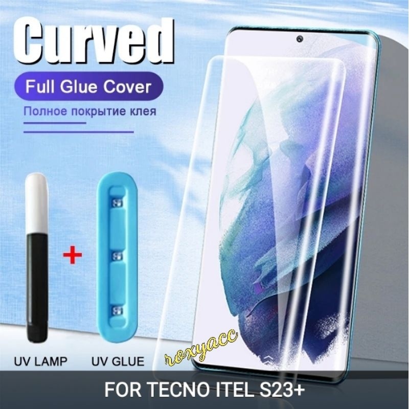 TECNO ITEL S23 PLUS  /  ITEL S23+ TEMPERED GLASS CURVE FULL COVER NANO glass