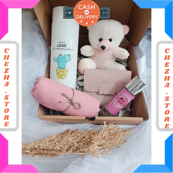 

BINGKISAN KADO ULTAH PASANGAN PACAR ISTRI MANTAN ISIAN MINI DAN BESAR / Hampers / Giftbox / Kado Ultah / Kado Ulangtahun / kado cewek / kado unik / kerudung / scruncie /tasbih digital / BONUS GIFT CRAD UCAPAN