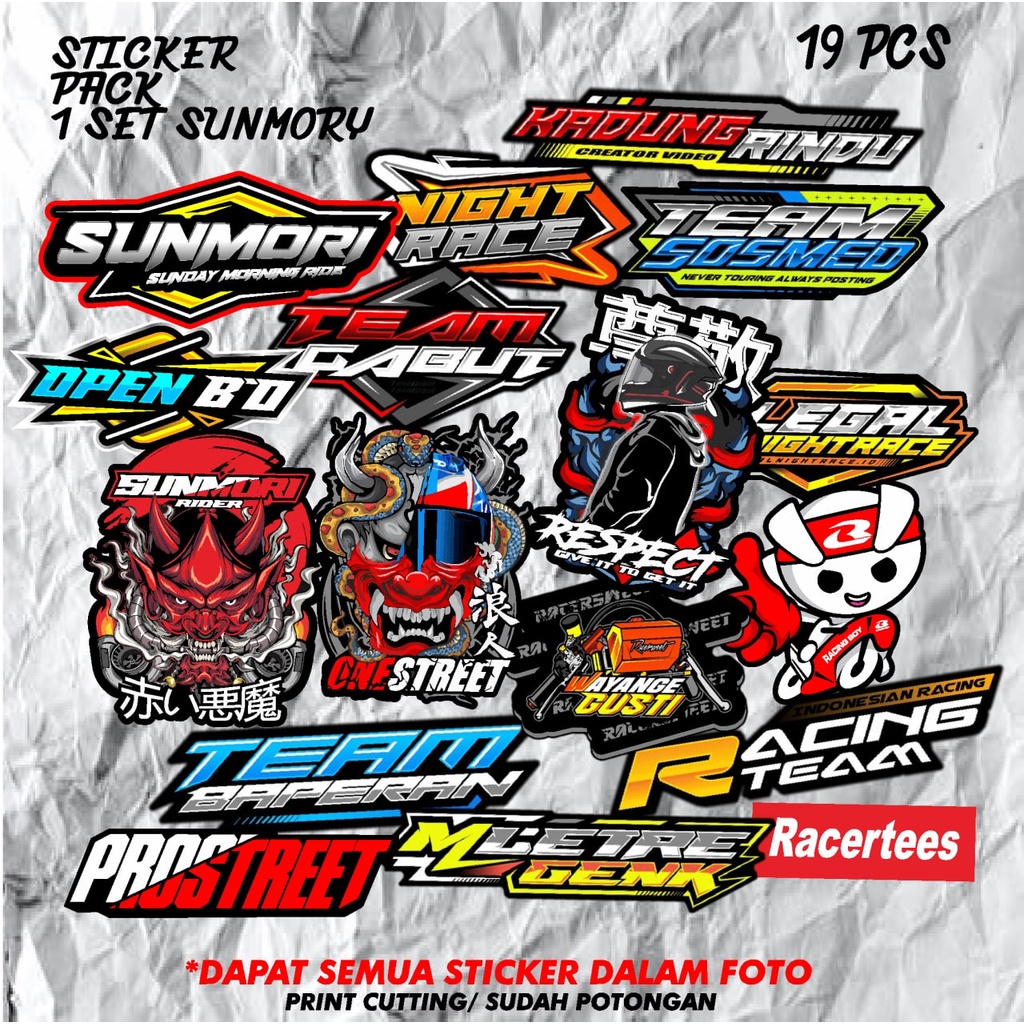 STICKER SUNMORI / RACING / STIKER PACK / STIKER MOTOR / STICKER CUTTING.KODE.03 WEPE PROJECT