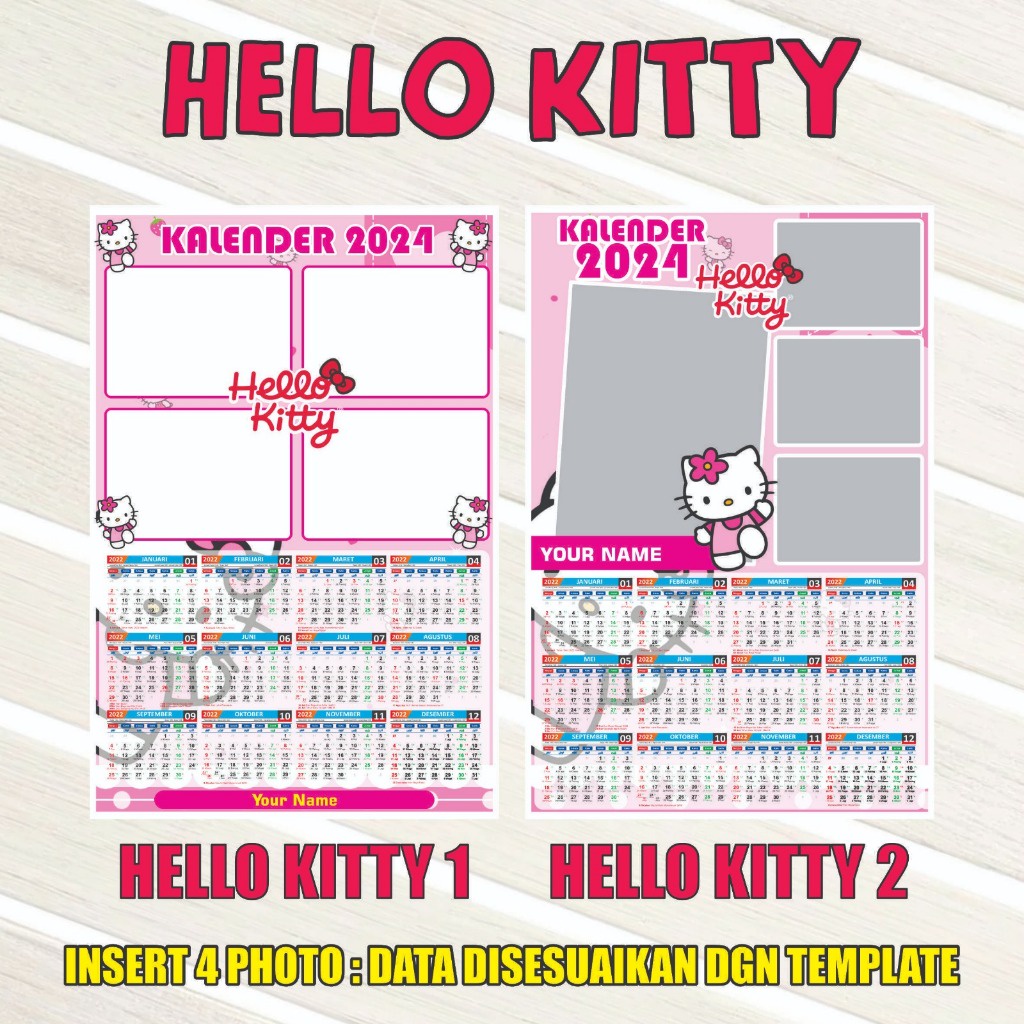 

Kalender Dinding 2024 Karakter Kartun Custom Photo + Free Klem Jepit Kalender