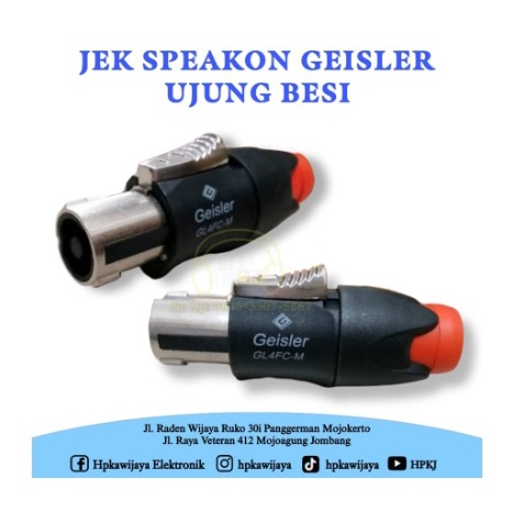 JEK SPEAKON GEISLER UJUNG BESI jack speakon geisler ujung besi