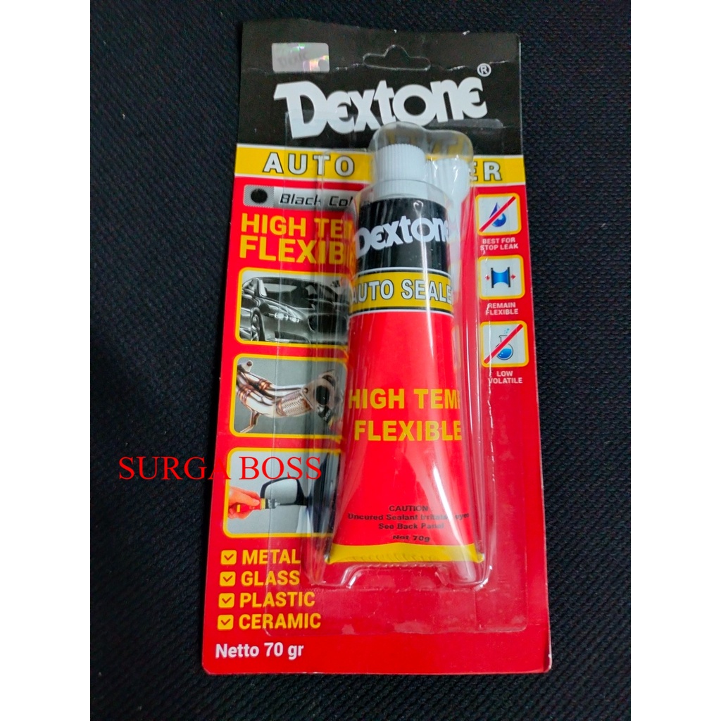 

lem merk Dextone auto Sealer 70gr ( hitam )