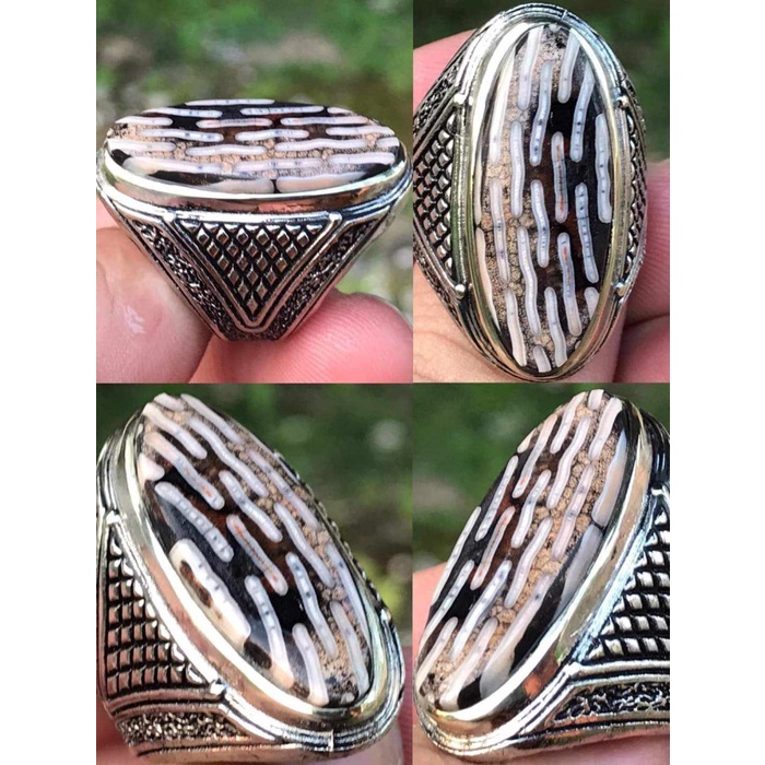 Cincin Batu Akik Natural Motif Gambar Jhipen Madura Lawas Unik Antik 4