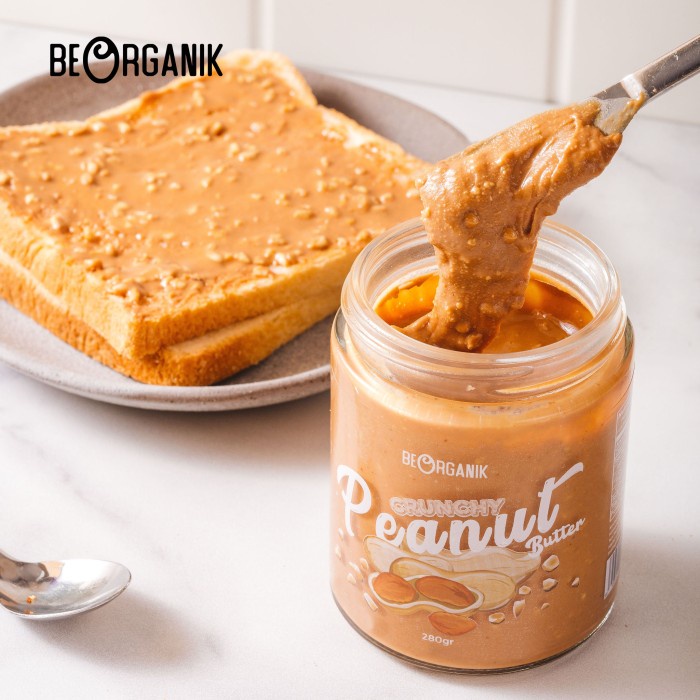 

BEST SELLER - Beorganik Peanut Butter 280gr (Unsweetened, Gluten Free, Vegan) - Original CRUNCH Kualitas terjamin