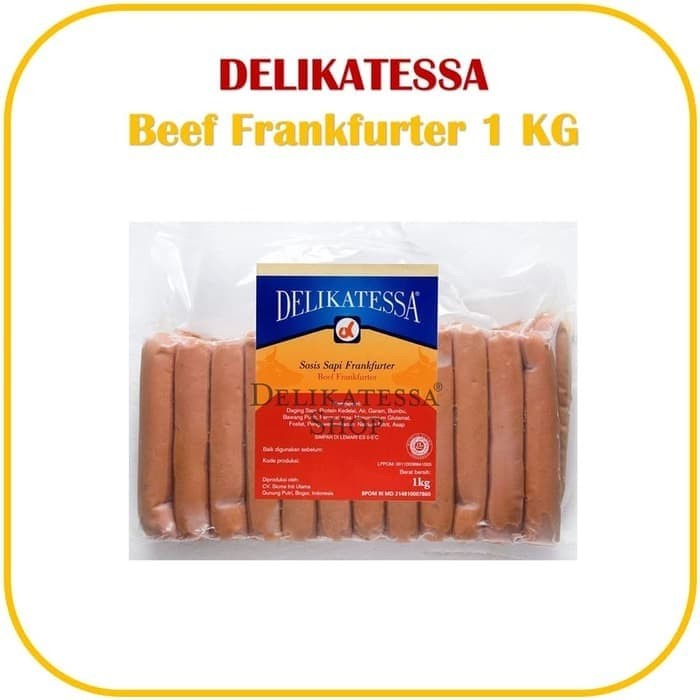 

DELIKATESSA Beef Frankfurter (KG) Sosis Sapi Frankfurter Halal