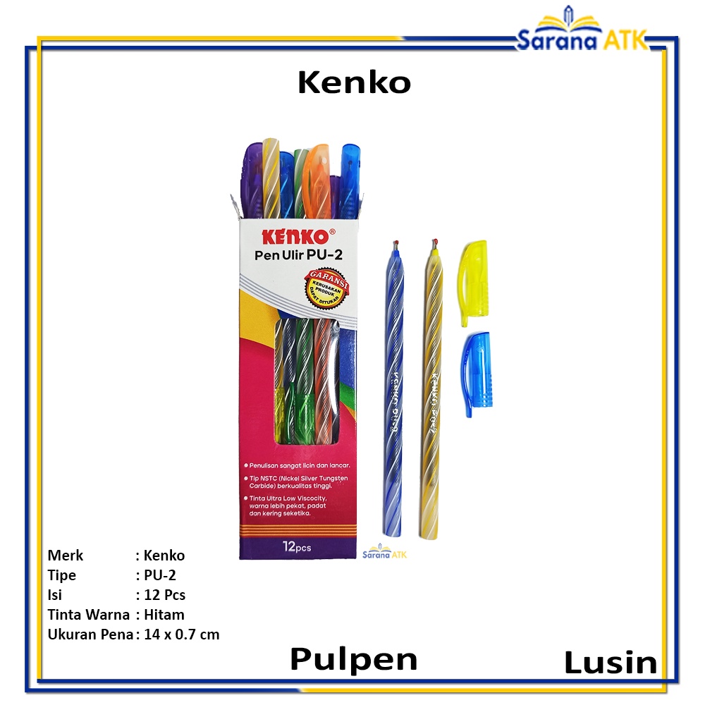 

Kenko - Pen Pulpen Ulir PU-2 Black - Lusin