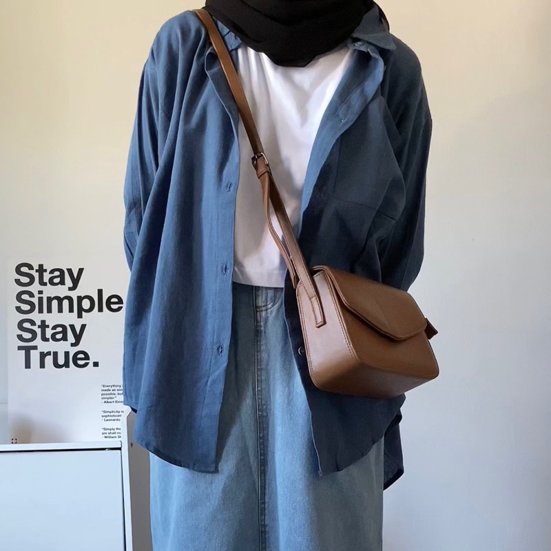 

COD NZ Kemeja Oversized Linen Import Shirt Import Korean 25 Warna