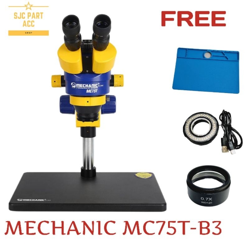 PAKET MICROSCOPE TRINOCULAR MECHANIC MC75T-B3