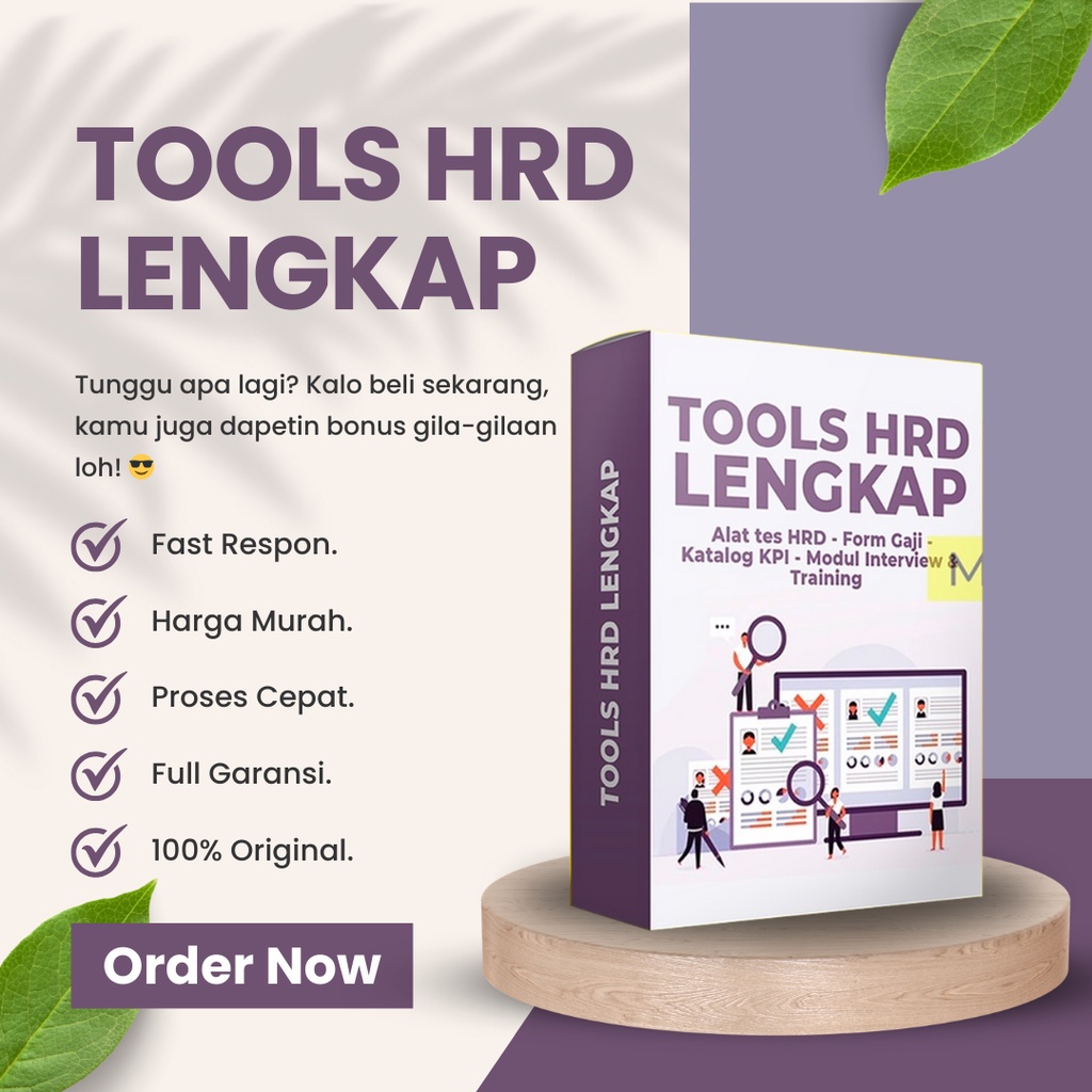 TOOLS HRD - KPI + SOP HRD + Form Tabel Gaji + Modul Interview